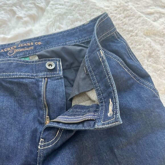 Ralph Lauren Premium Denim Wide Leg Jeans Dark Wash Women’s 8 - Picture 7 of 10